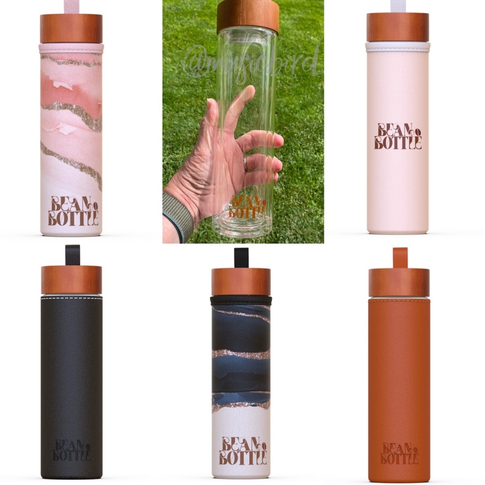 Blue Marbled Bean Bottle Double Wall Insulated Bottle 18oz